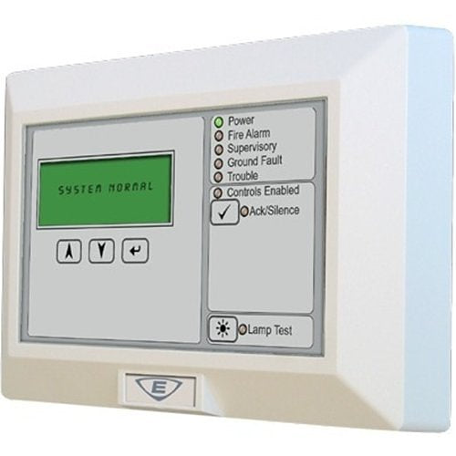 Kidde K-RLCD fire alarm with digital display and sensor, mounted on wall, part of Kidde fire alarm system.