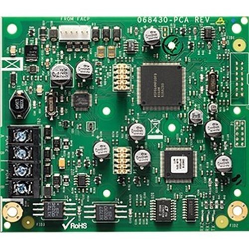 Silent Knight SK-NIC-KIT fire alarm detection and control module showing electronic components and wiring setup.