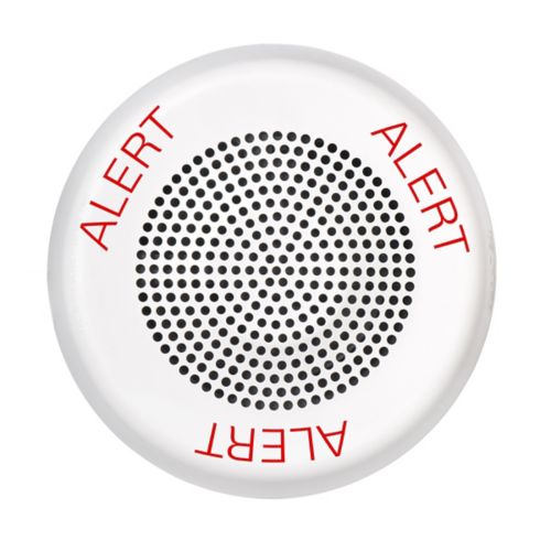Eaton Wheelock fire alarm sensor with ULC certification, mounted on a wall in a commercial safety system setup.
