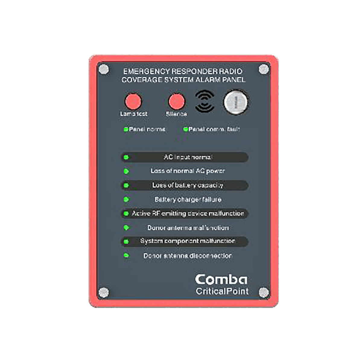 Comba APV3-BDA fire alarm sensor from Comba, installed on a ceiling with wiring and mounting components visible.