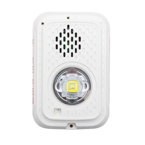 System Sensor P2GWLED-B 2-Wire LED Compact Horn Strobe, Wall-Mount, Bilingual
