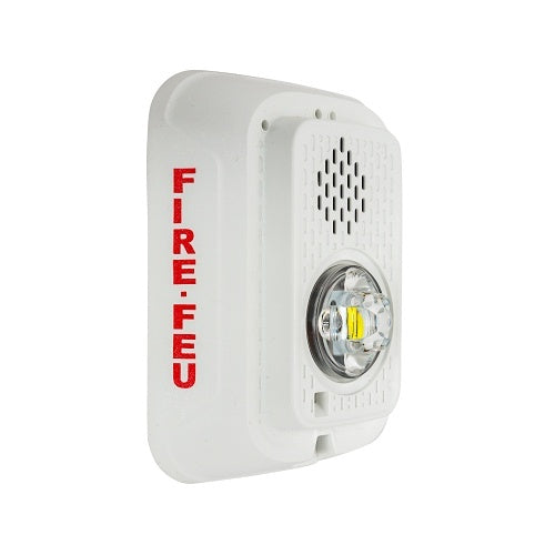 System Sensor P2WLED-B 2-Wire Bilingual Horn Strobe, Wall, White