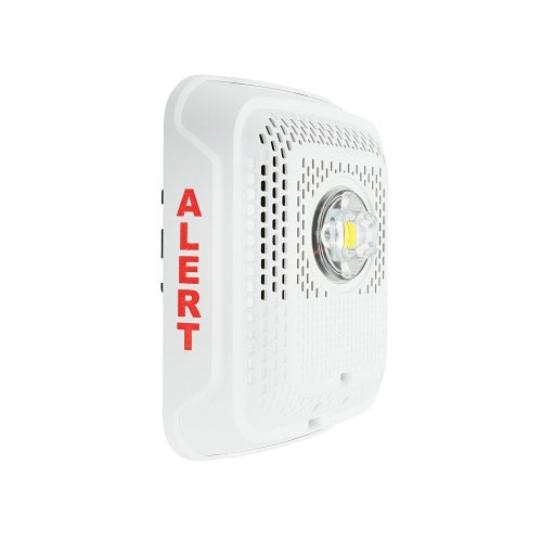 System Sensor SPSCWLED-CLR-ALERT LED alert indicator with clear lens, used for fire and security alarm signaling.