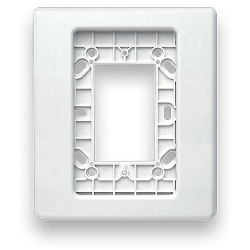 Kidde EG1TW smoke and carbon monoxide detector mounted on wall, black and white plastic sensor with digital display