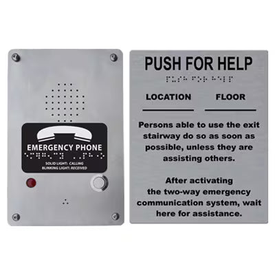 Rath Communications 7049SS 6 x 8 Inches Area of Refuge Instruction Sign - image 2