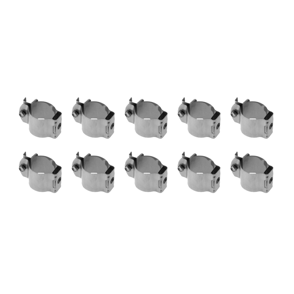 RFS Technologies CLAMP-12 electrical clamp tool with metal body and adjustable grip for secure fastening.