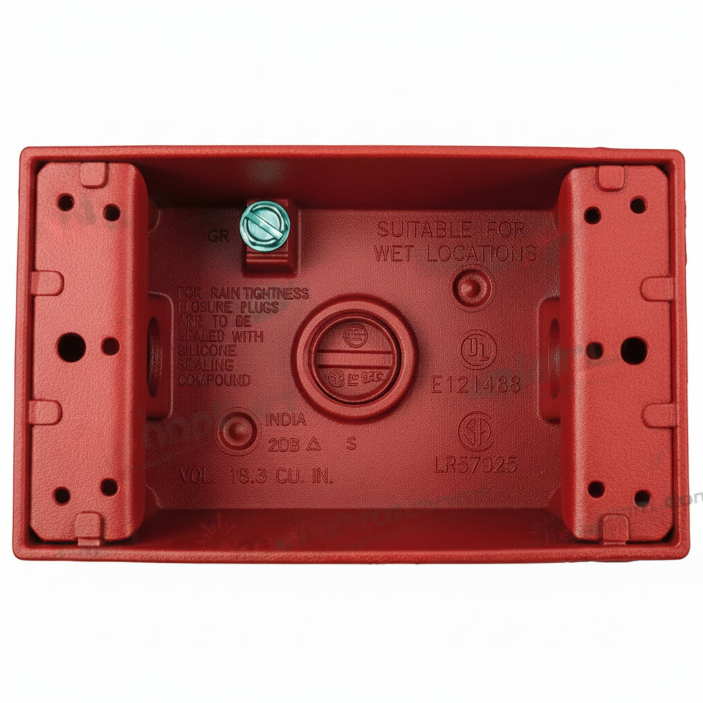 Simplex 59WPBB-WR Surface Mount Weatherproof Single Gang Mounting Box