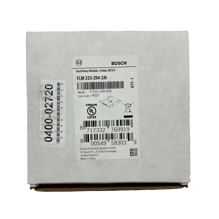 Bosch FLM-325-2R4-2AI industrial relay with multiple connection points and compact design for automation applications.