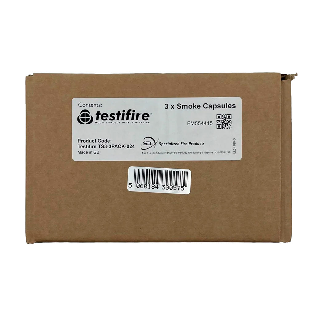 Testifire TS3 smoke testing device with control panel and smoke generator for fire alarm system testing in a professional setting.