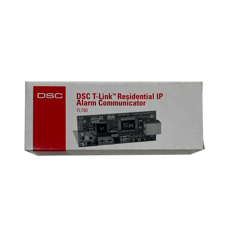 DSC TL-150 security alarm system controller with keypad and display, designed for home and business security.