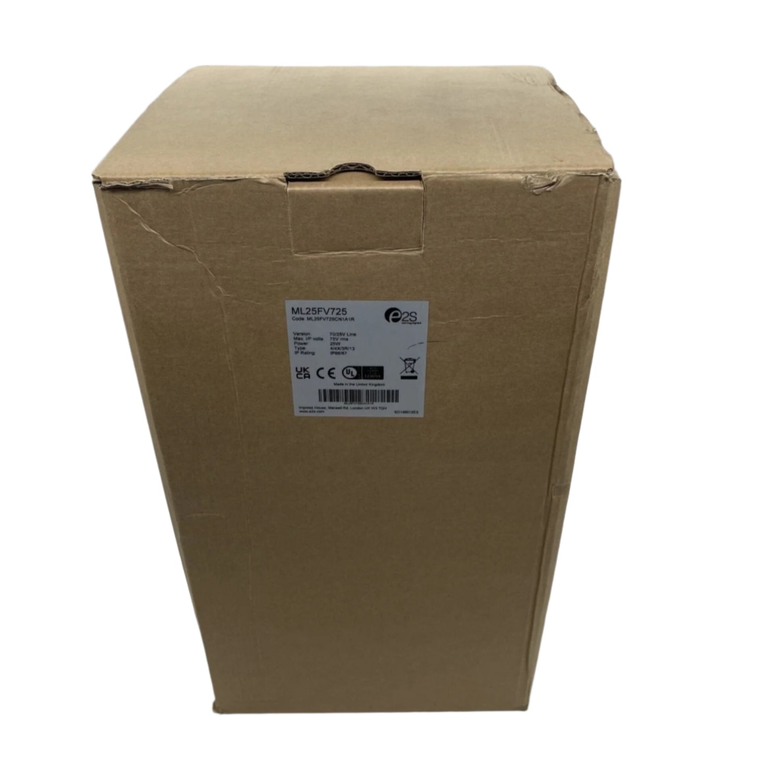 E2S by The Signal Source ML25FV725CN1A1R industrial alarm beacon with red light and mounting base, used for signaling.