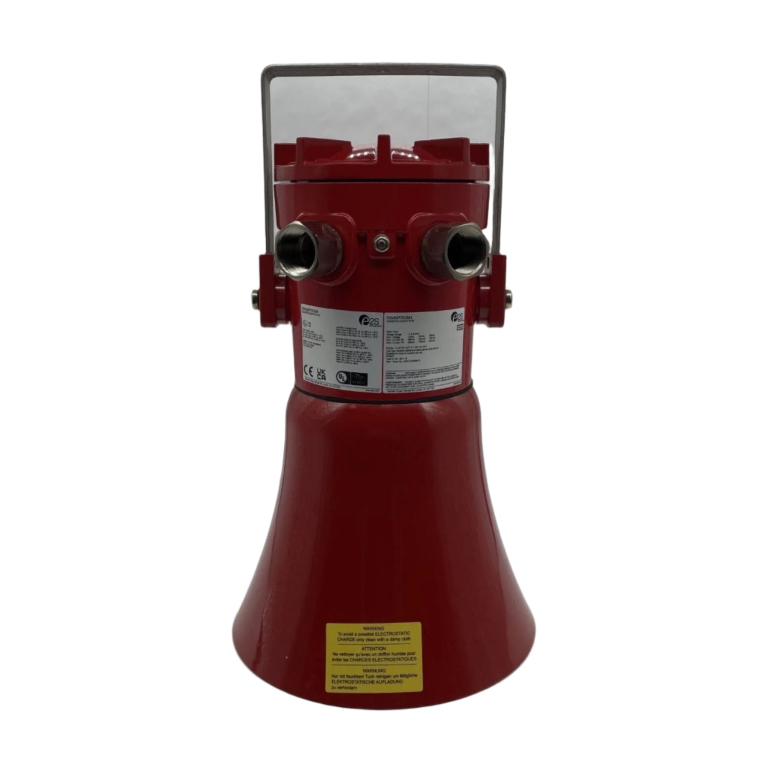 E2S by The Signal Source D2XS2FDC024CN1A1R industrial safety sensor with control module, shown in a detailed view.