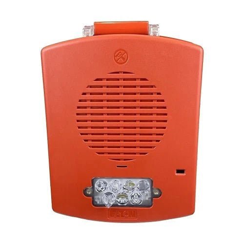 Eaton Wheelock EL3RMTST-FR emergency warning light with red lens and durable casing, suitable for industrial safety applications