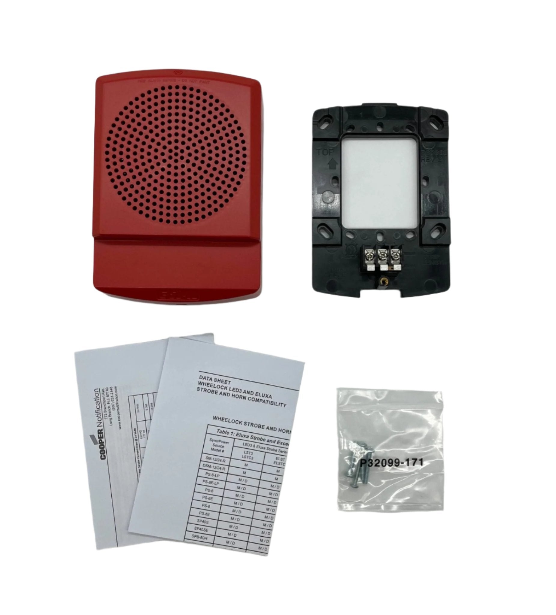 Eaton Wheelock ELFHNR sounder with metal housing, mounted on a wall, part of Jem Systems Canada electrical safety equipment