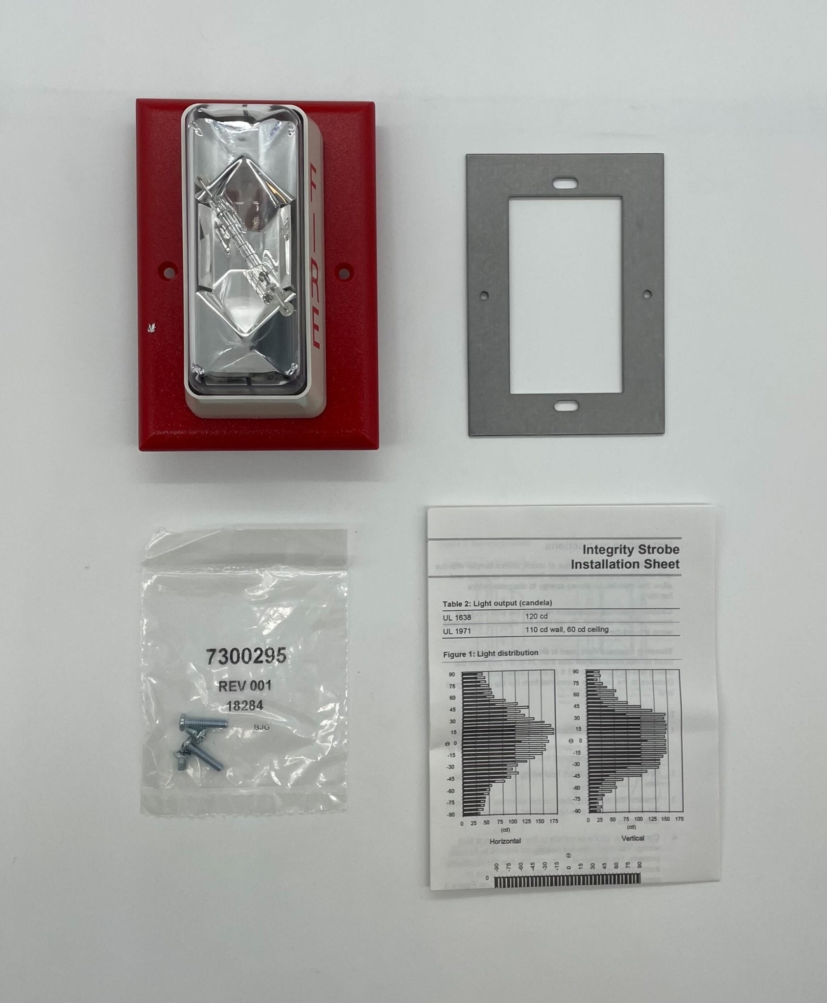 Edwards 203-8A-T strobe light with clear lens and mounting bracket, used for industrial warning and signaling applications.