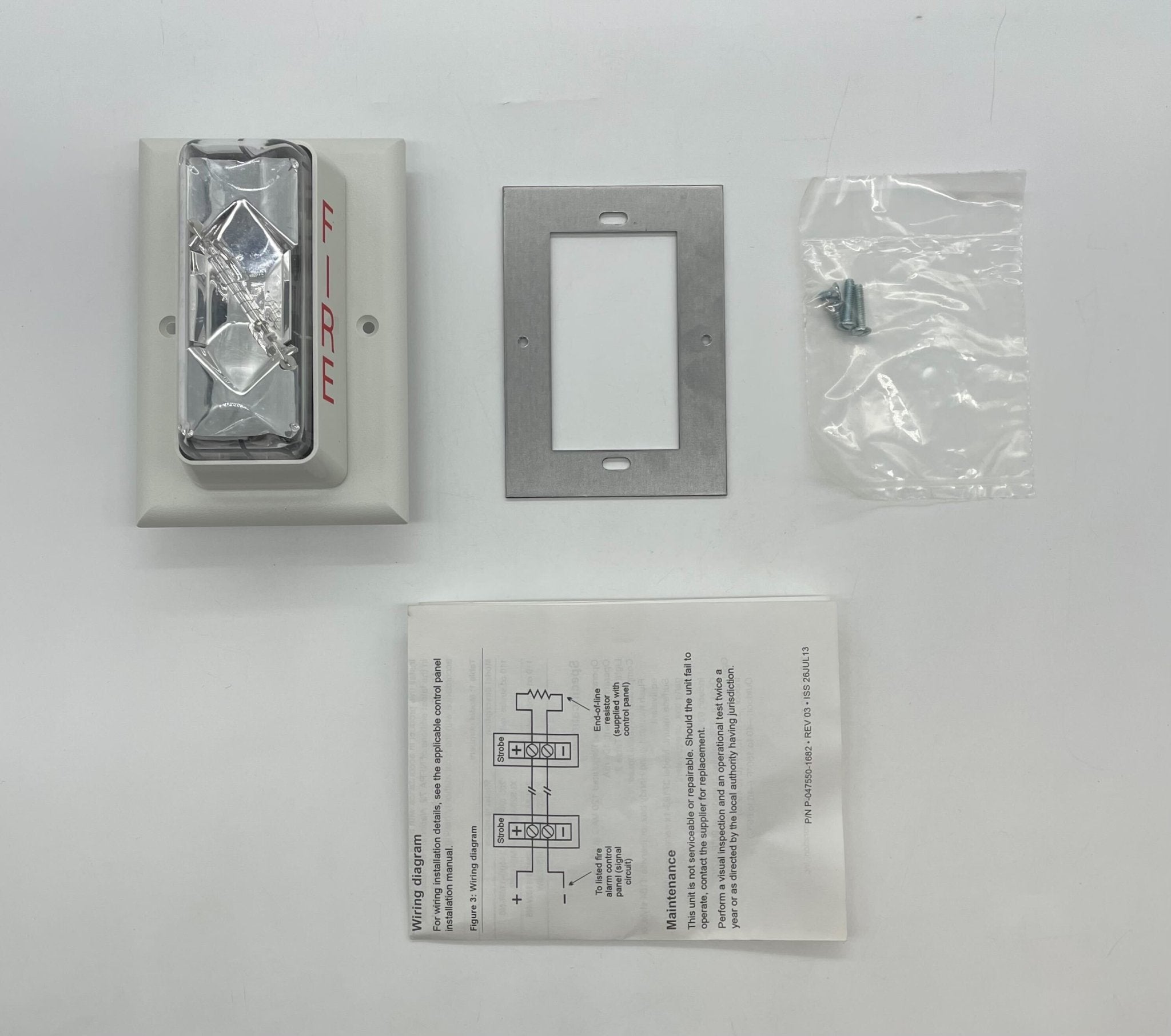 Edwards 203-8A-TW strobe light with adjustable mounting bracket, used for industrial signaling and safety applications.