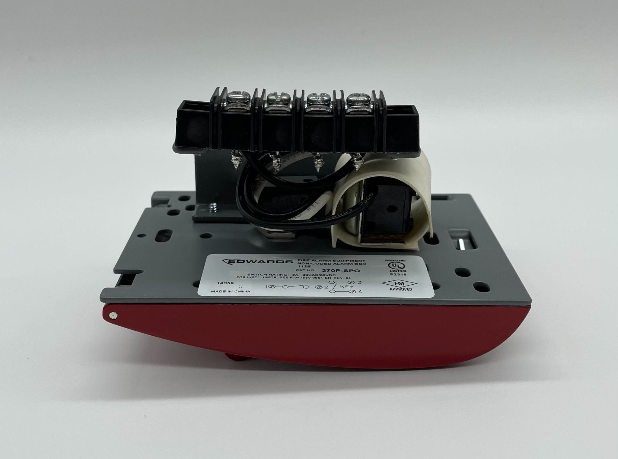 Edwards 270P-SPO Jem Systems Canada pressure switch with metal housing and wiring terminals on a white background