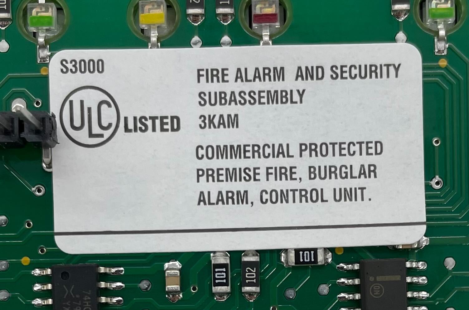 Edwards 3-6/3S1GYR module from Jem Systems, a compact industrial component with detailed wiring visible.
