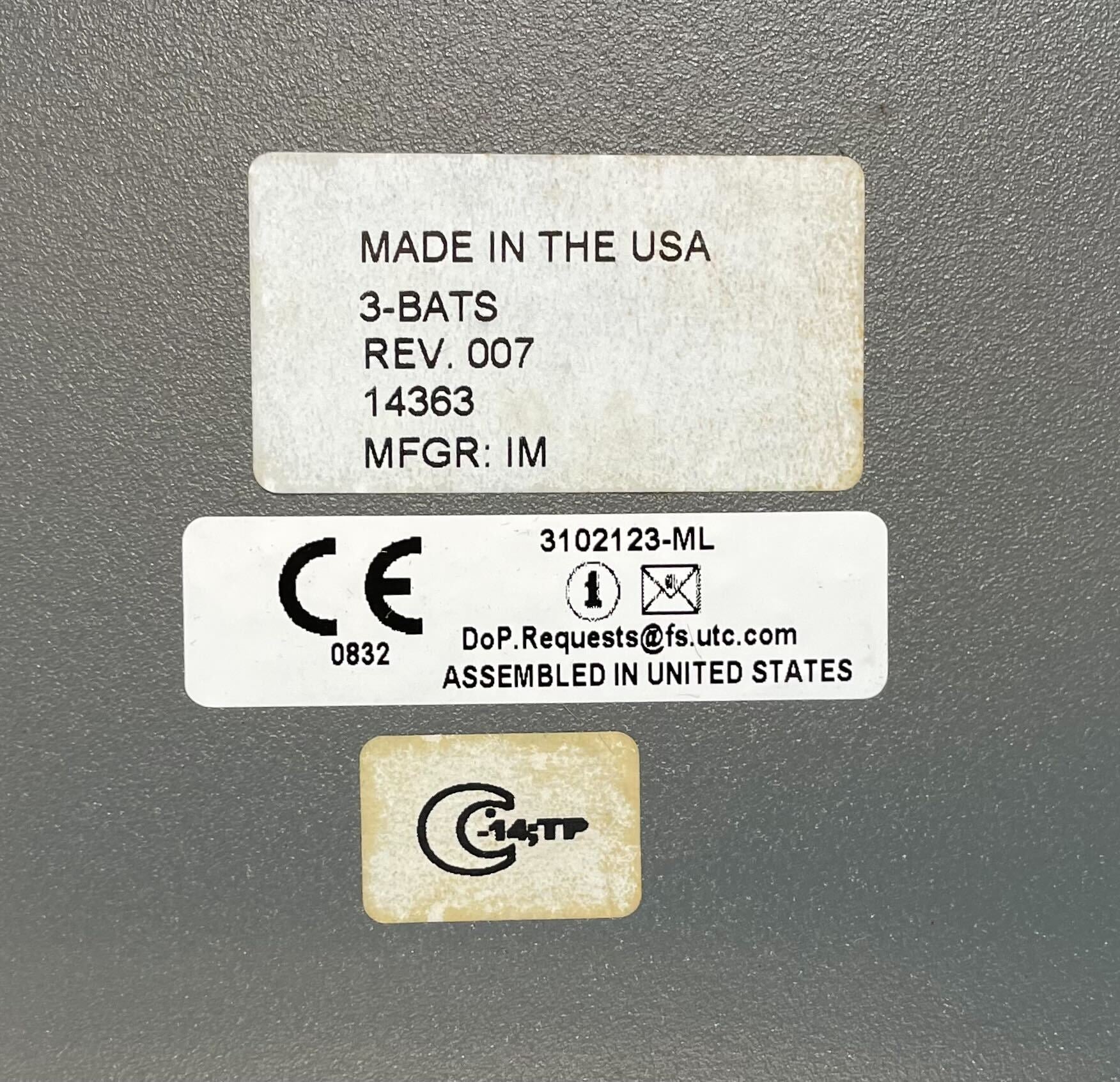 Edwards 3-BATS batteries by Edwards, compact power source with three batteries connected, used for electronic devices.