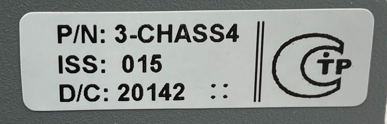 Edwards 3-CHASS4 chassis by Edwards, shown with its durable metal frame and component mounting areas.