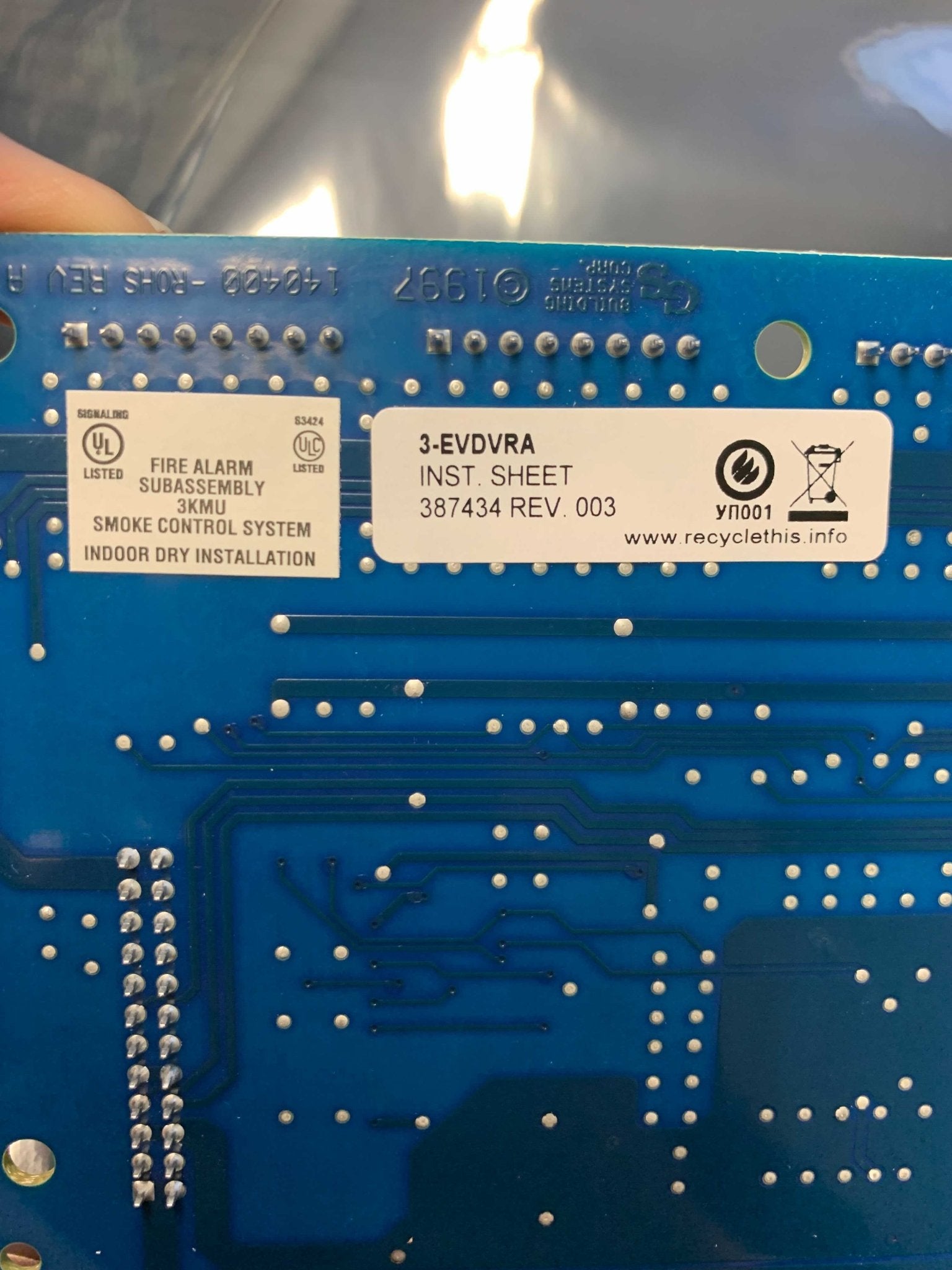 Edwards 3-EVDVRA modular system component, showing detailed view of the Edwards branded module for industrial applications