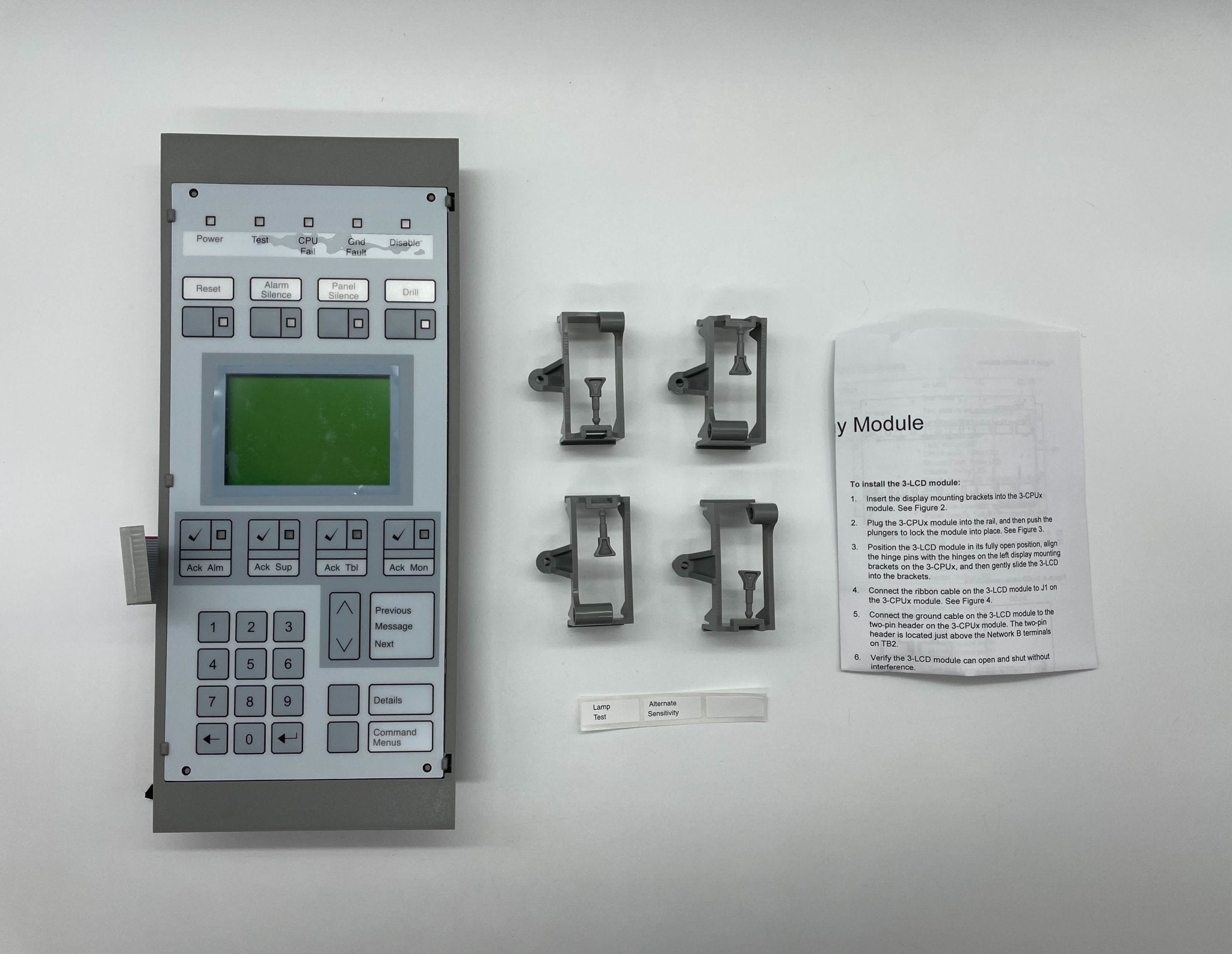 Edwards 3-LCD modules by Edwards, featuring three LCD screens with control buttons, mounted on a panel.