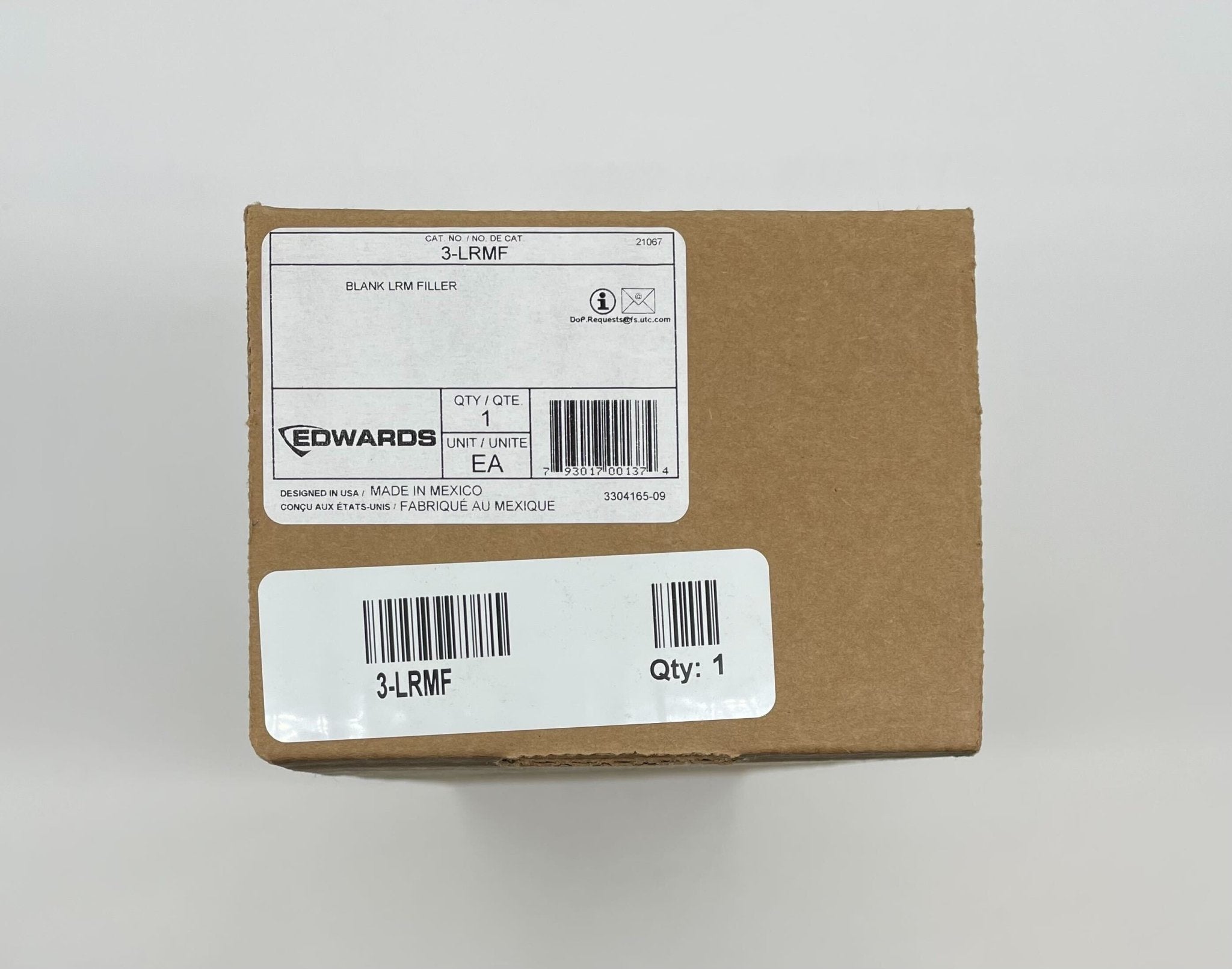 Edwards 3-LRMF fire alarm device with alarm indicator and wiring for safety and fire detection.