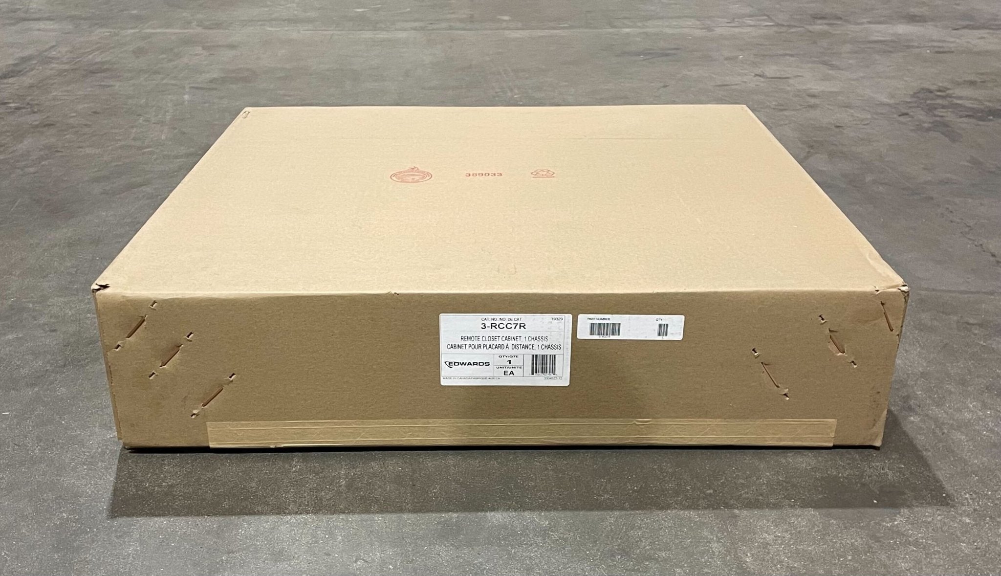 Edwards 3-RCC7R enclosure with robust metal construction, designed for industrial safety and equipment protection.