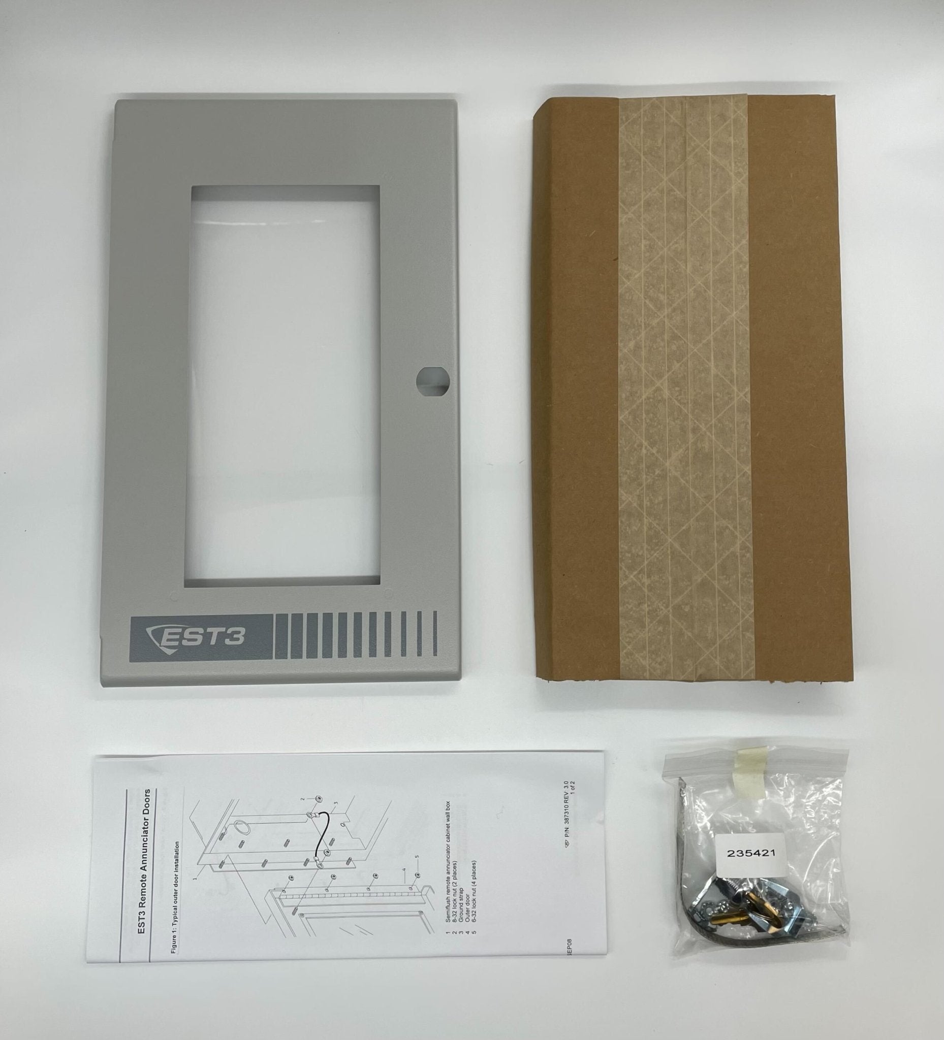 Edwards 3-RLCM/D fire alarm with digital display and mounting bracket, designed for building safety and fire detection.