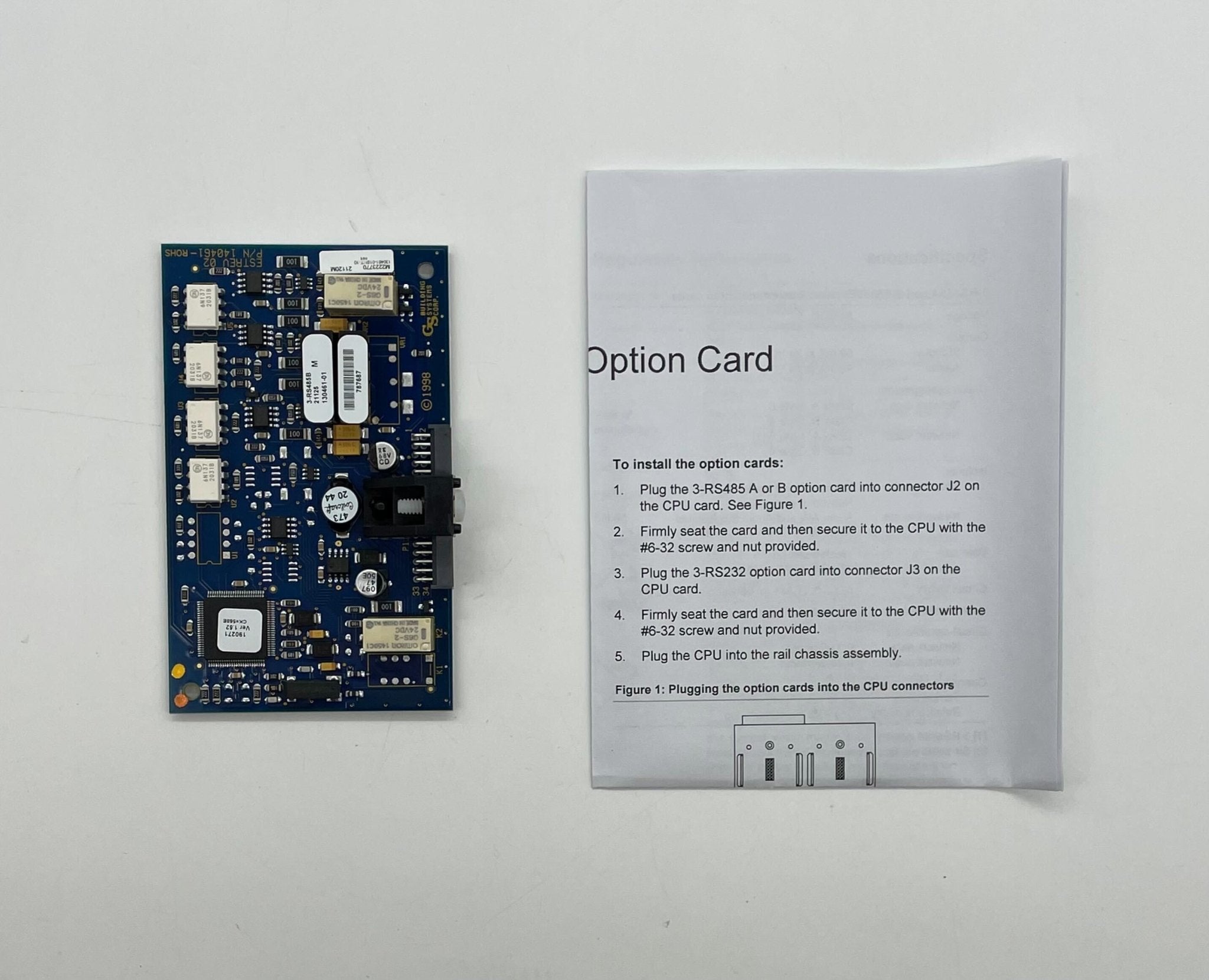 Edwards 3-RS485B fire alarm device mounted on wall, part of Edwards fire alarm system for building safety.