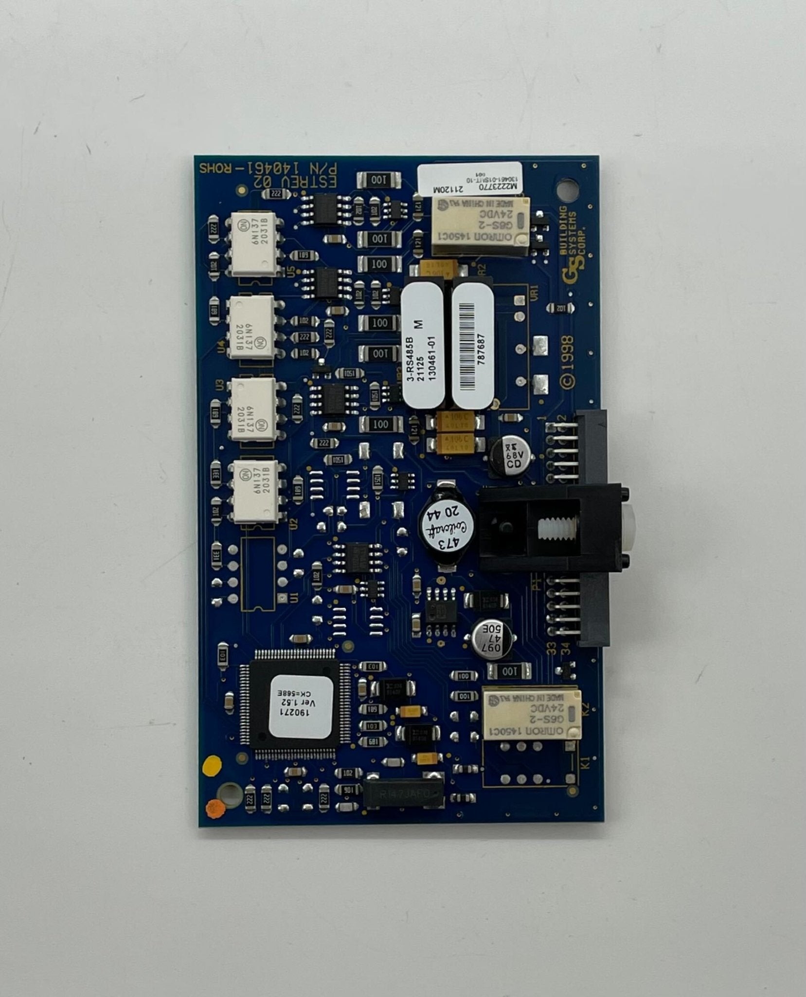 Edwards 3-RS485B fire alarm device with LED indicator and wiring ports, designed for fire detection and safety systems.