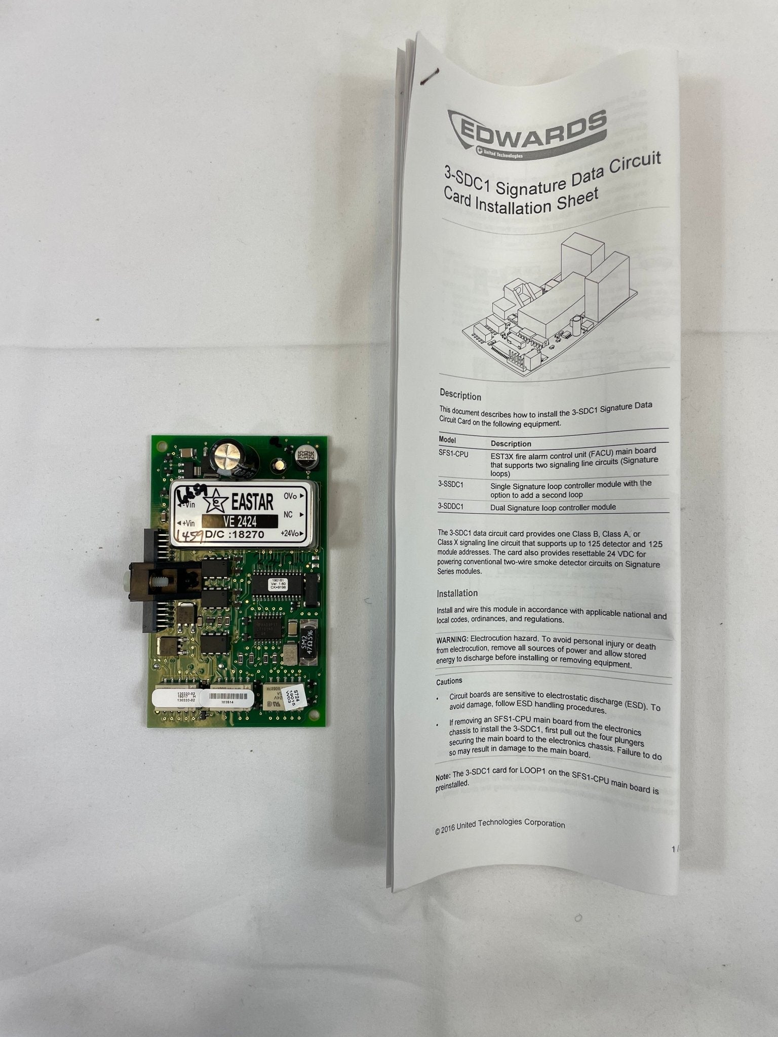 Edwards 3-SDC1 modules by Edwards, featuring compact design and electronic components for industrial automation systems.
