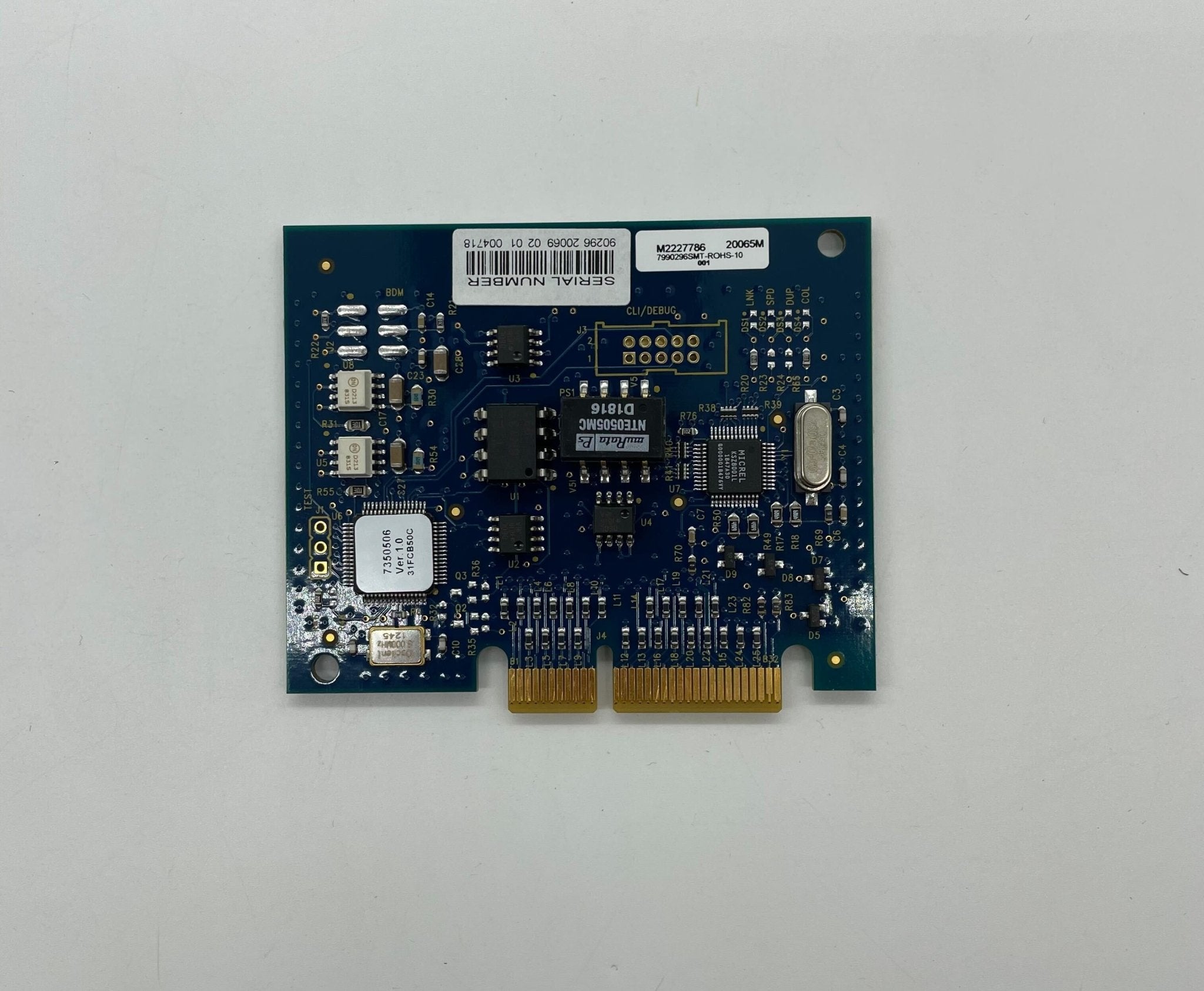 Edwards 3X-ETH1 network card by Edwards, featuring multiple Ethernet ports, shown in a close-up image.