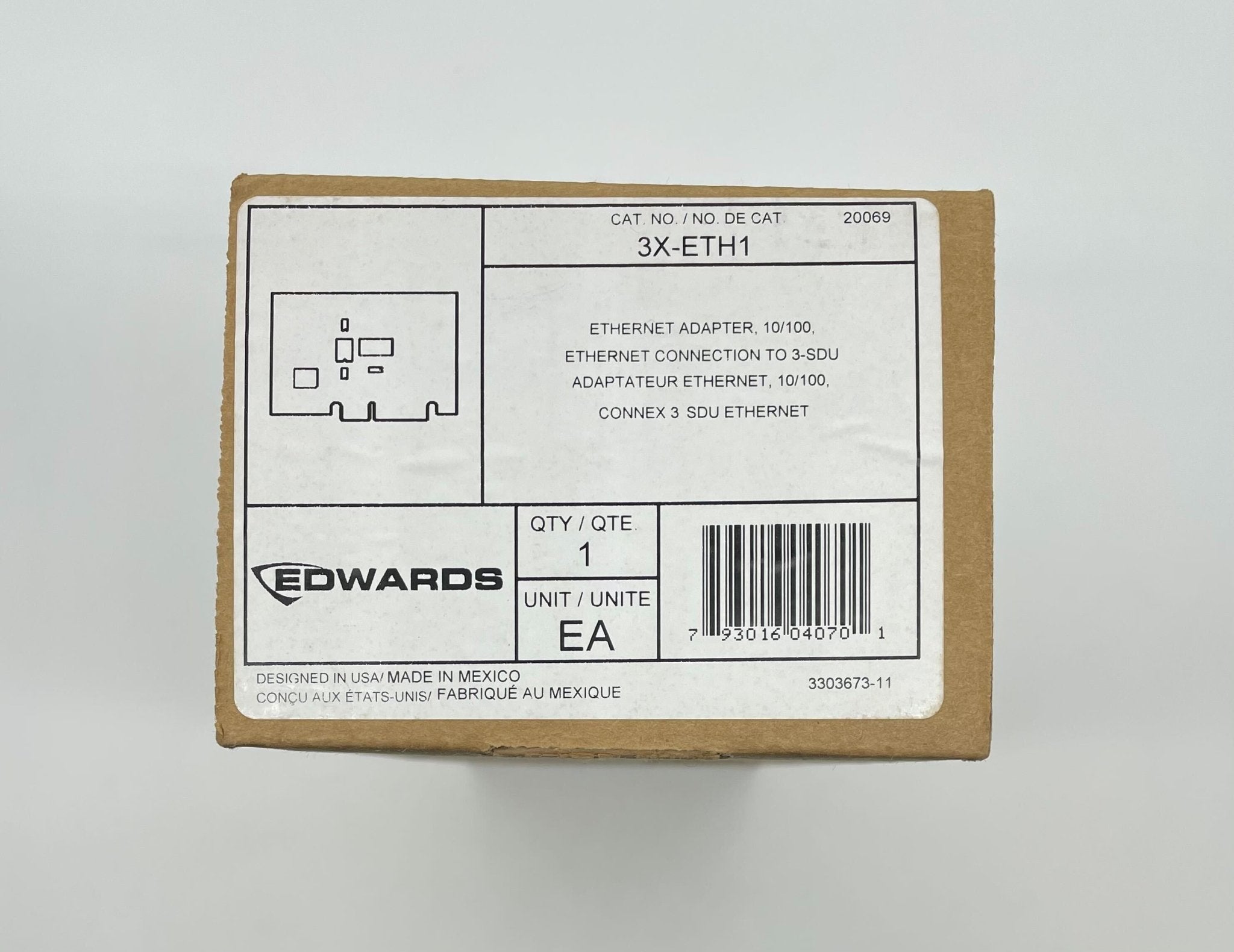 Edwards 3X-ETH1 network card with multiple Ethernet ports, designed for industrial networking applications.