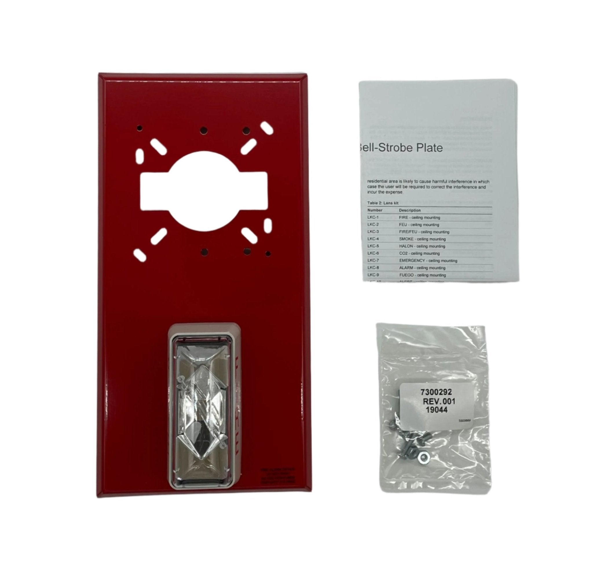 Edwards 403-5A-R strobe light with red lens mounted on a panel, used for industrial or emergency signaling.