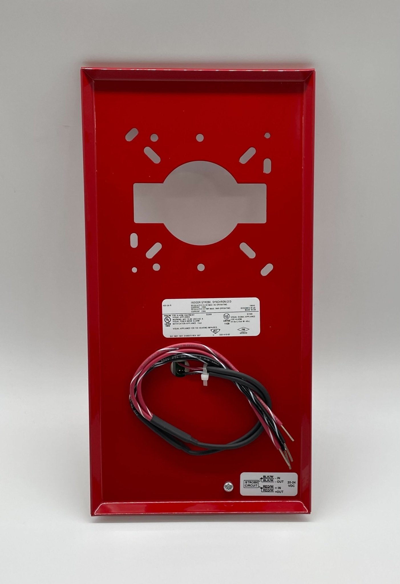 Edwards 403-5A-R strobe light from Jem Systems Canada, featuring a compact design with clear lens and mounting bracket.