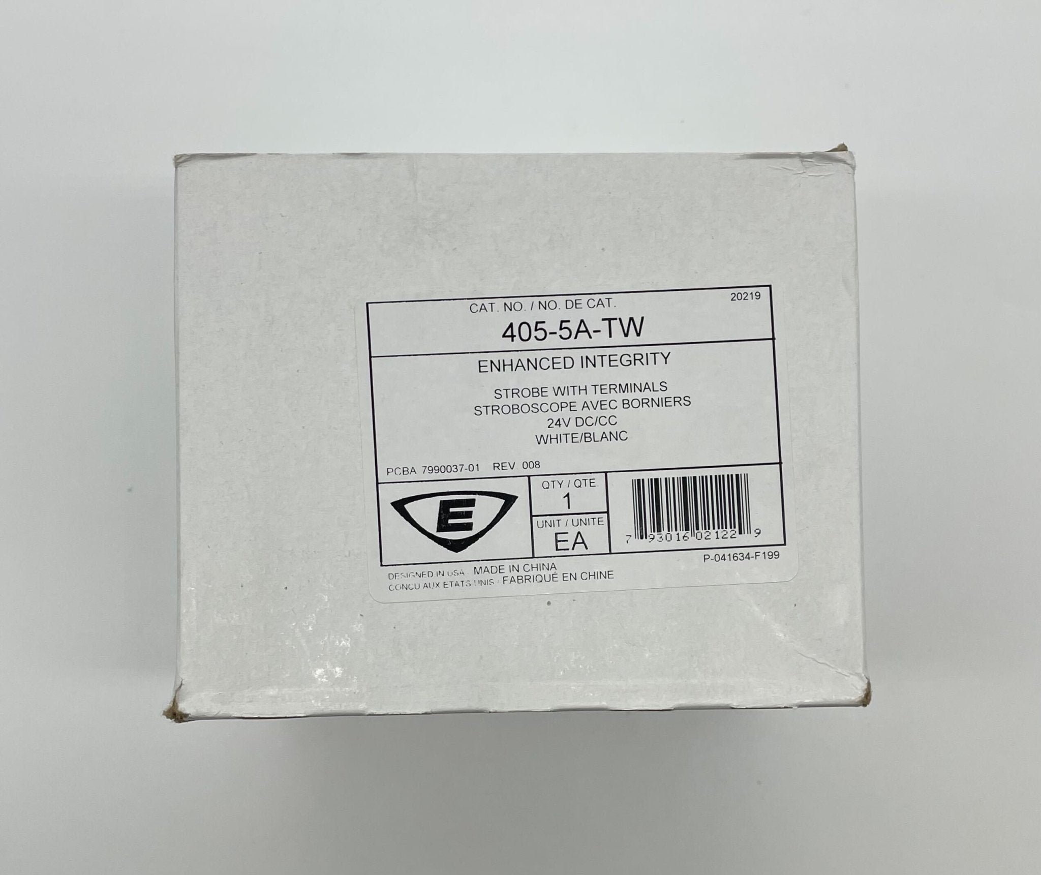 Edwards 405-5A-TW strobe light with Jem Systems Canada branding, showing a compact, industrial-grade emergency signaling device.