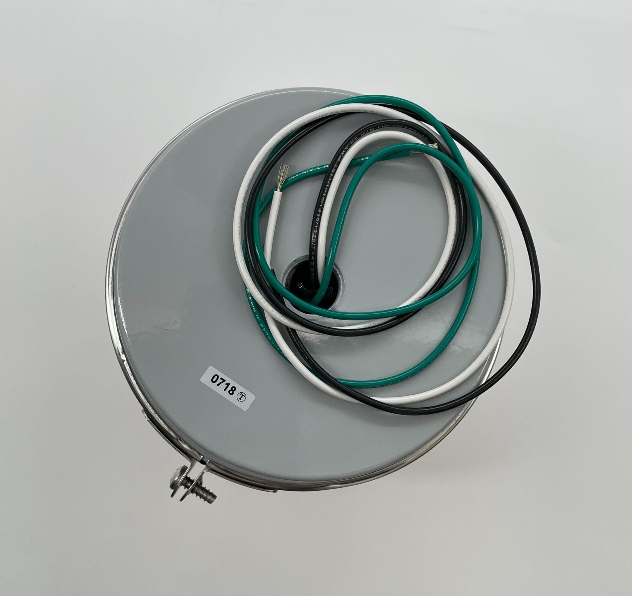 Edwards 52R-N5-40WH beacon with white flashing light, mounted on a gray base for industrial signaling applications.
