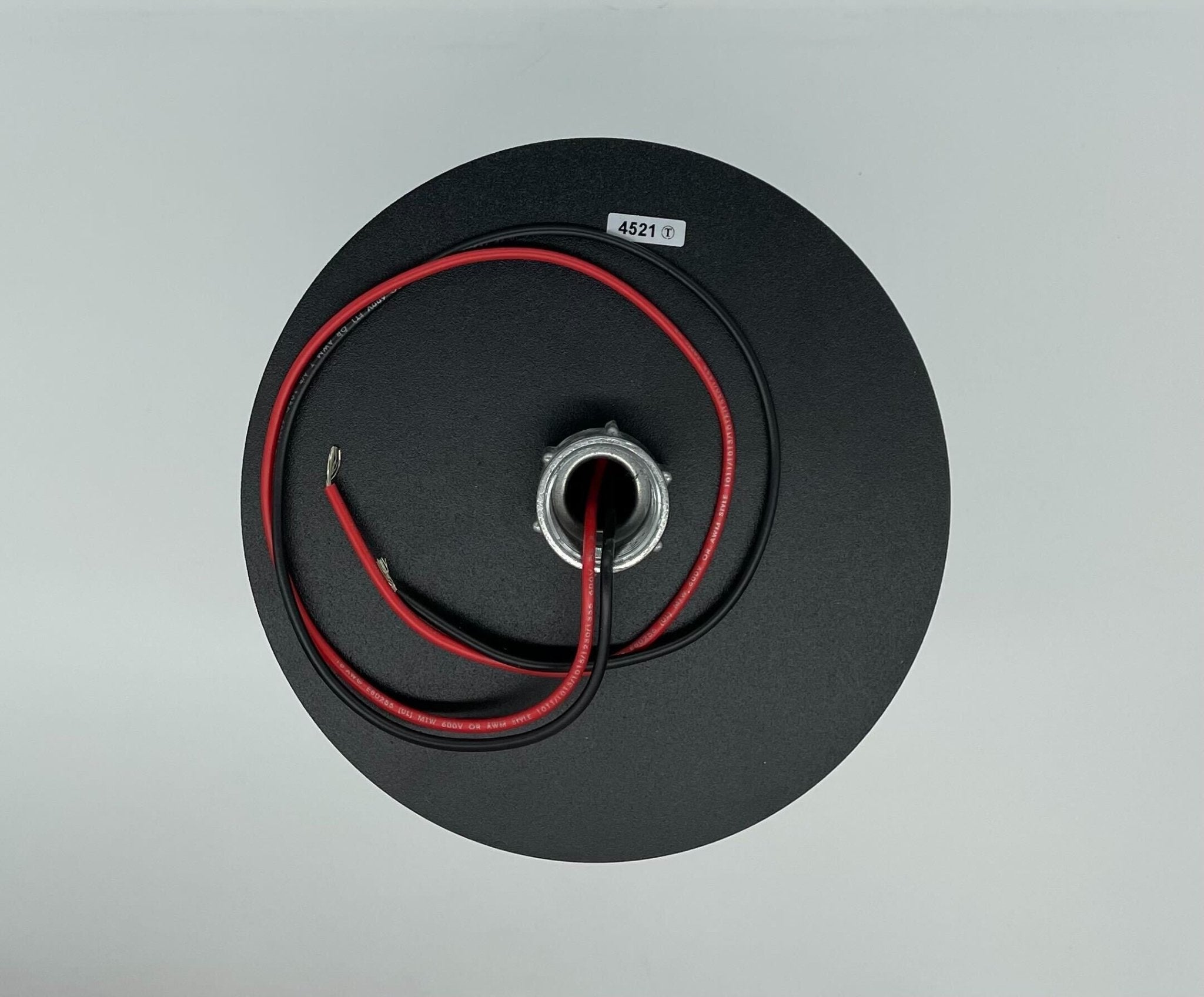 Edwards 57PLEDMB24ADB beacon with red and green lights, mounted on a metal base, used for signaling and safety applications.