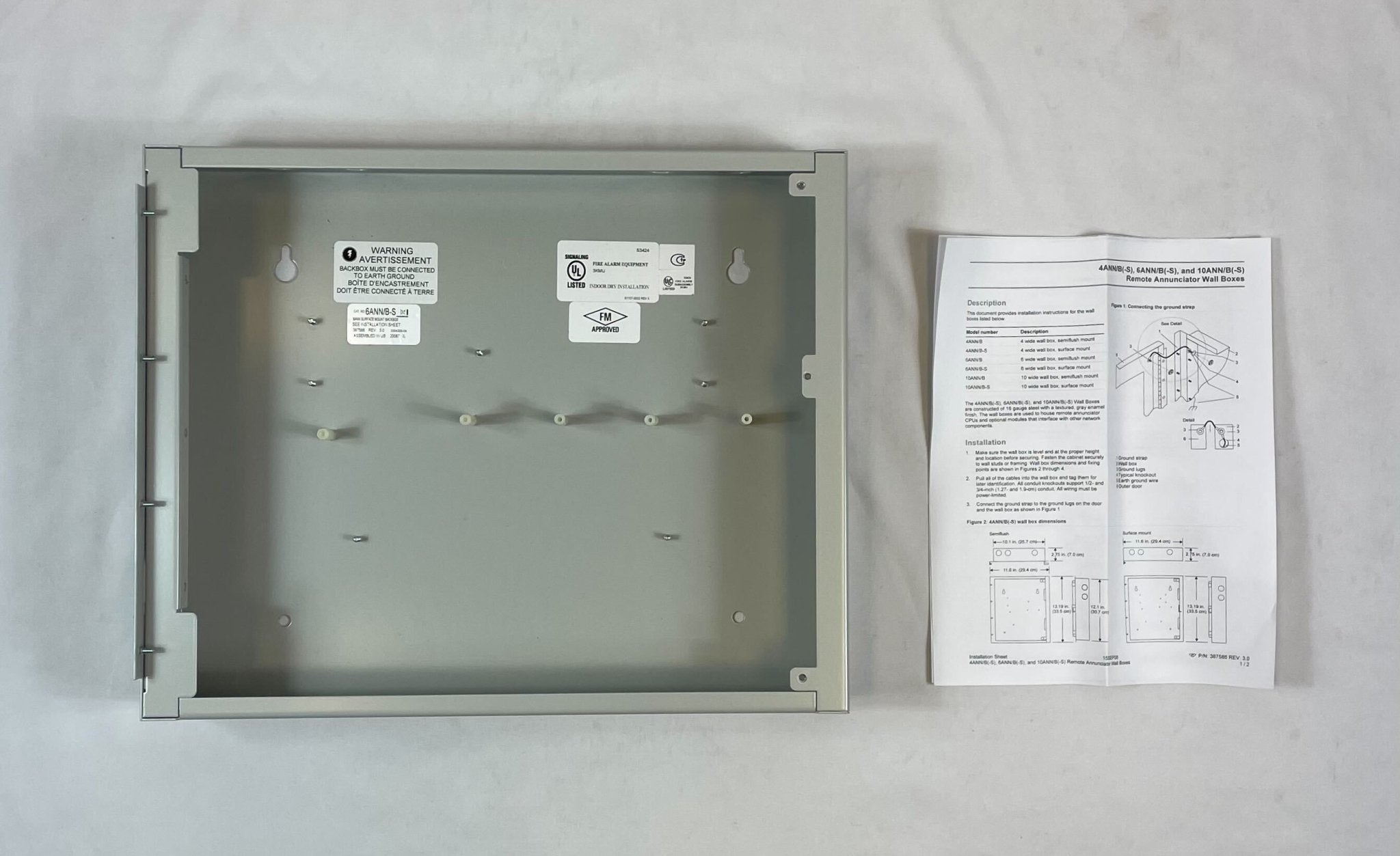 Edwards 6ANN/B-S annunciator panel with multiple indicator lights and control buttons, used for alarm and alert signaling.