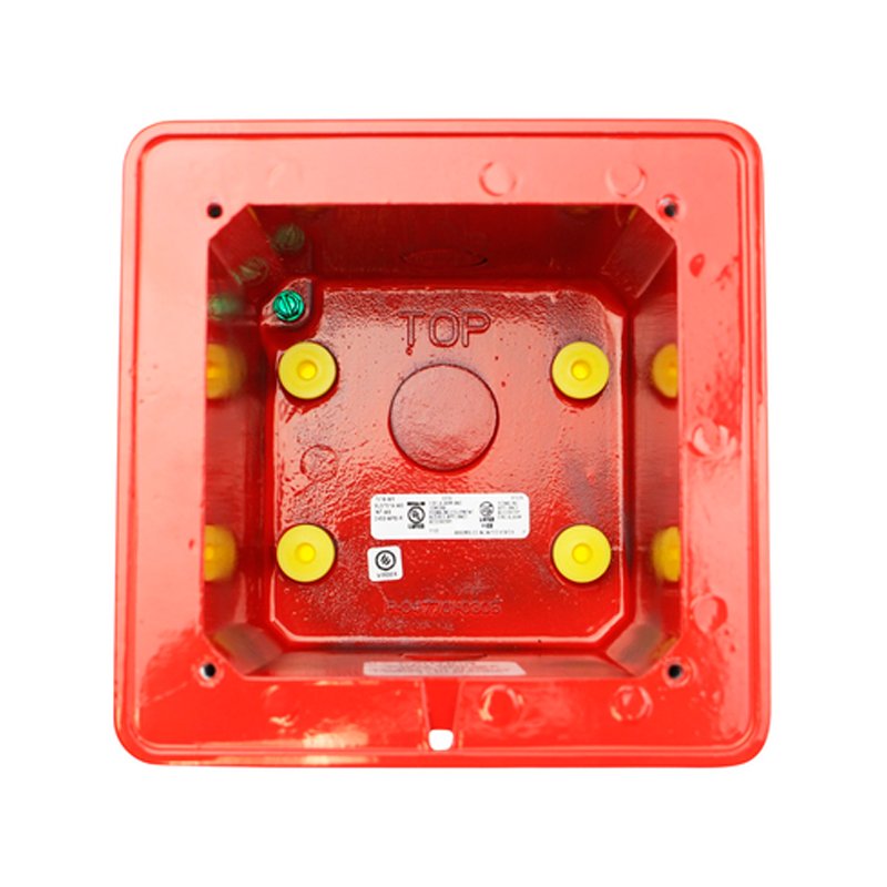 Edwards 757A-WB fire alarm with wireless communicator and mounting bracket, designed for building safety and early fire detection.