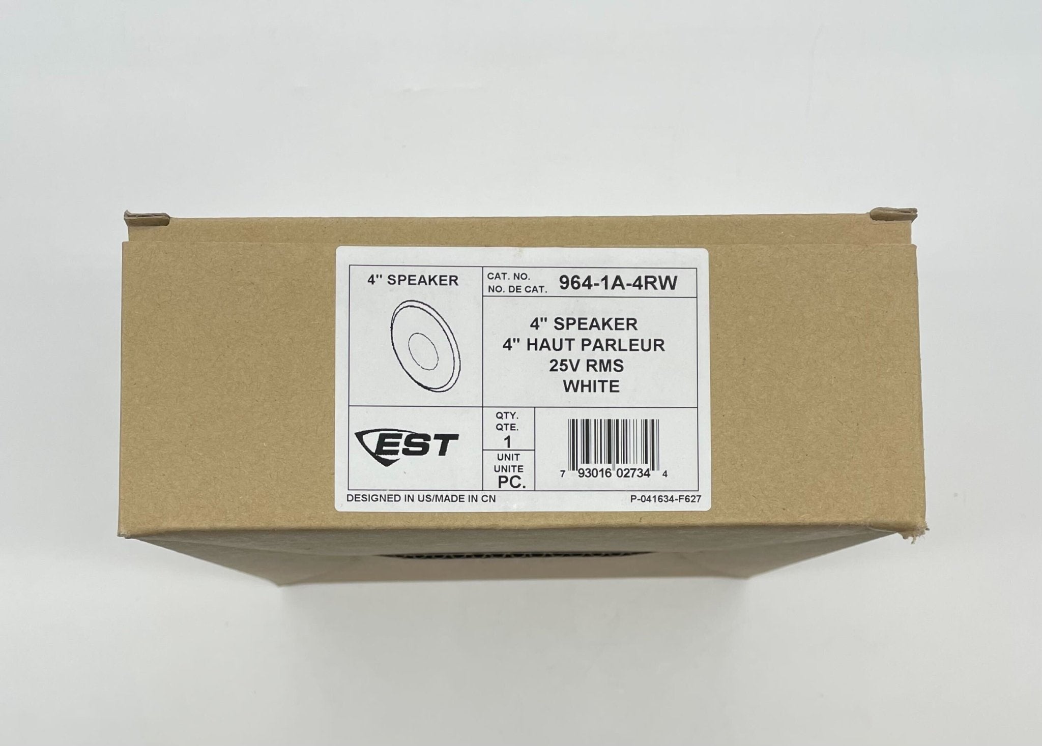 Edwards 964-1A-4RW speaker with black enclosure, mounted on a stand, designed for professional audio applications.
