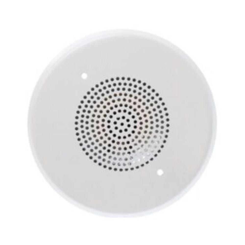 Edwards 965-5A-4RW speaker strobe alarm with red housing and clear lens, designed for fire safety alert systems.