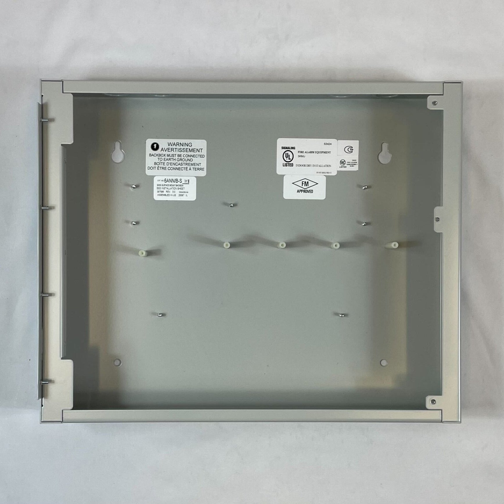 Edwards 6ANN/B-S annunciator panel with multiple indicator lights and control buttons, used for alarm and alert signaling.
