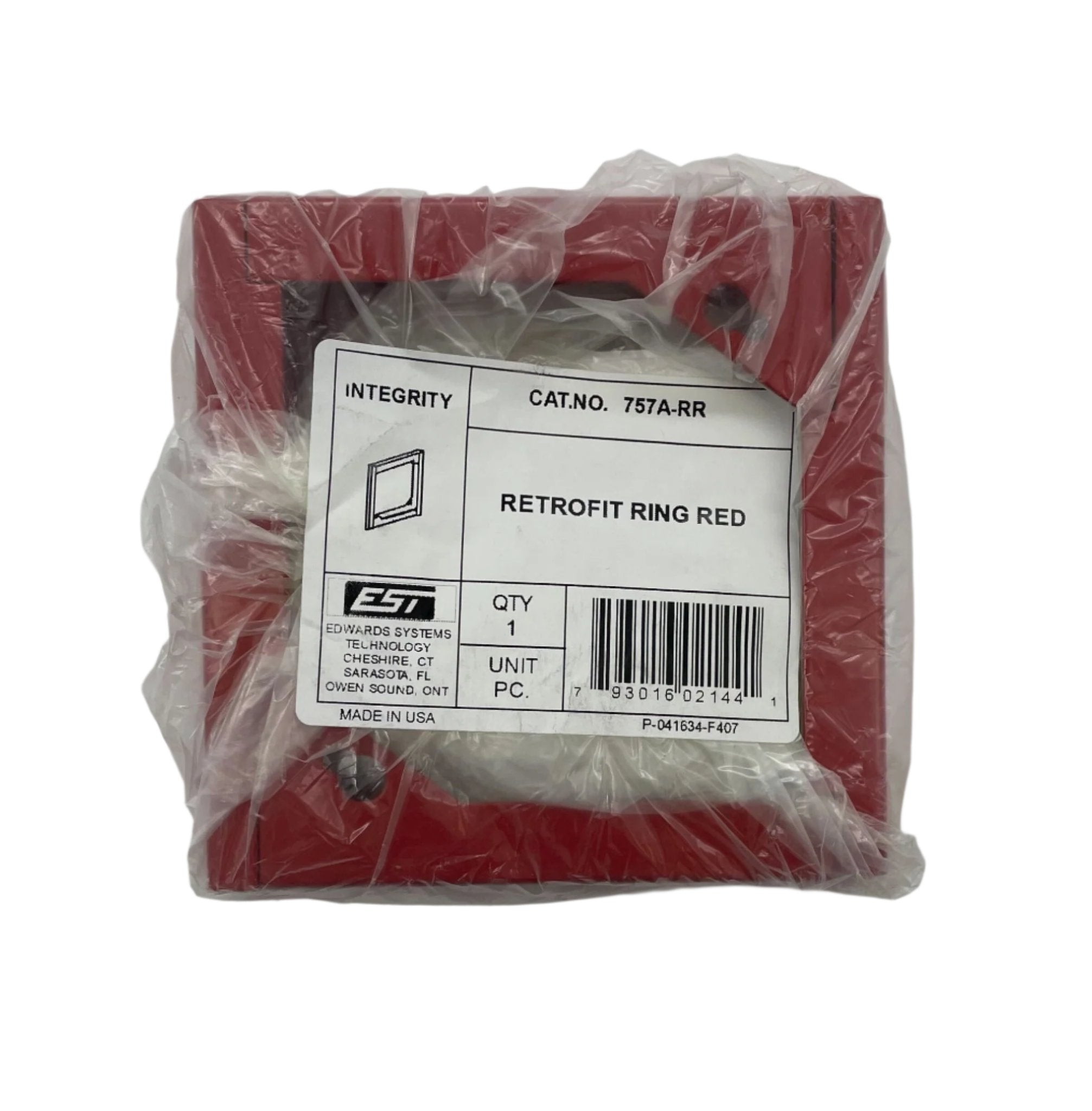Edwards 757A-RR fire alarm with red alert button and testing feature, mounted on wall for fire safety protection.