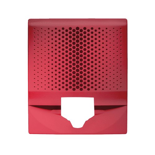 Edwards G4AVRA-CVR fire alarm cover with clear plastic shield and mounting clips, designed for Edwards G4 series fire alarms.