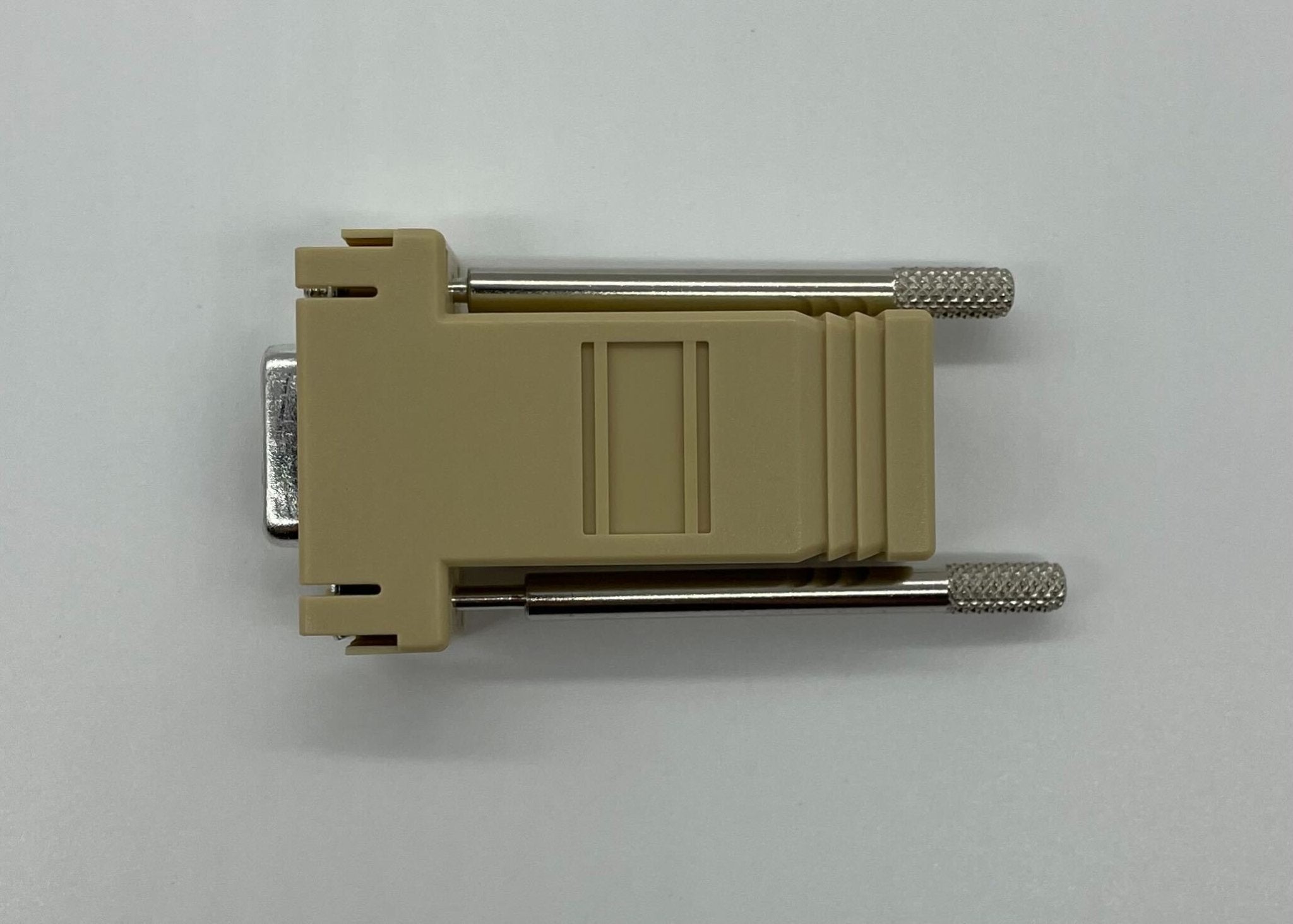 Edwards DB9/RJ11 fire alarm module, black device with RJ11 port, used for fire alarm system connectivity.