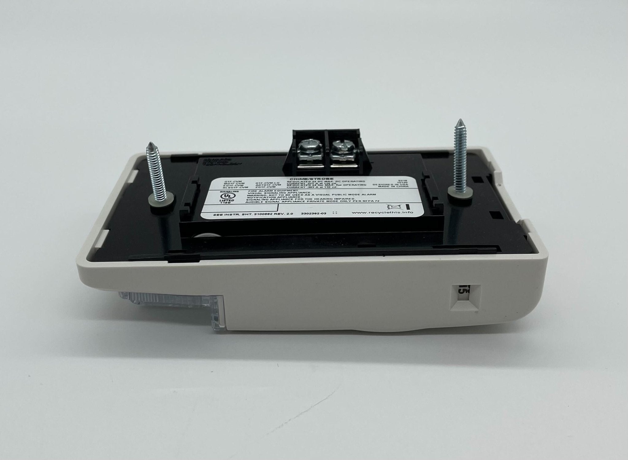 Edwards EG1F-CVM strobe light with Jem Systems Canada branding, showcasing the device's front view and detailed design.