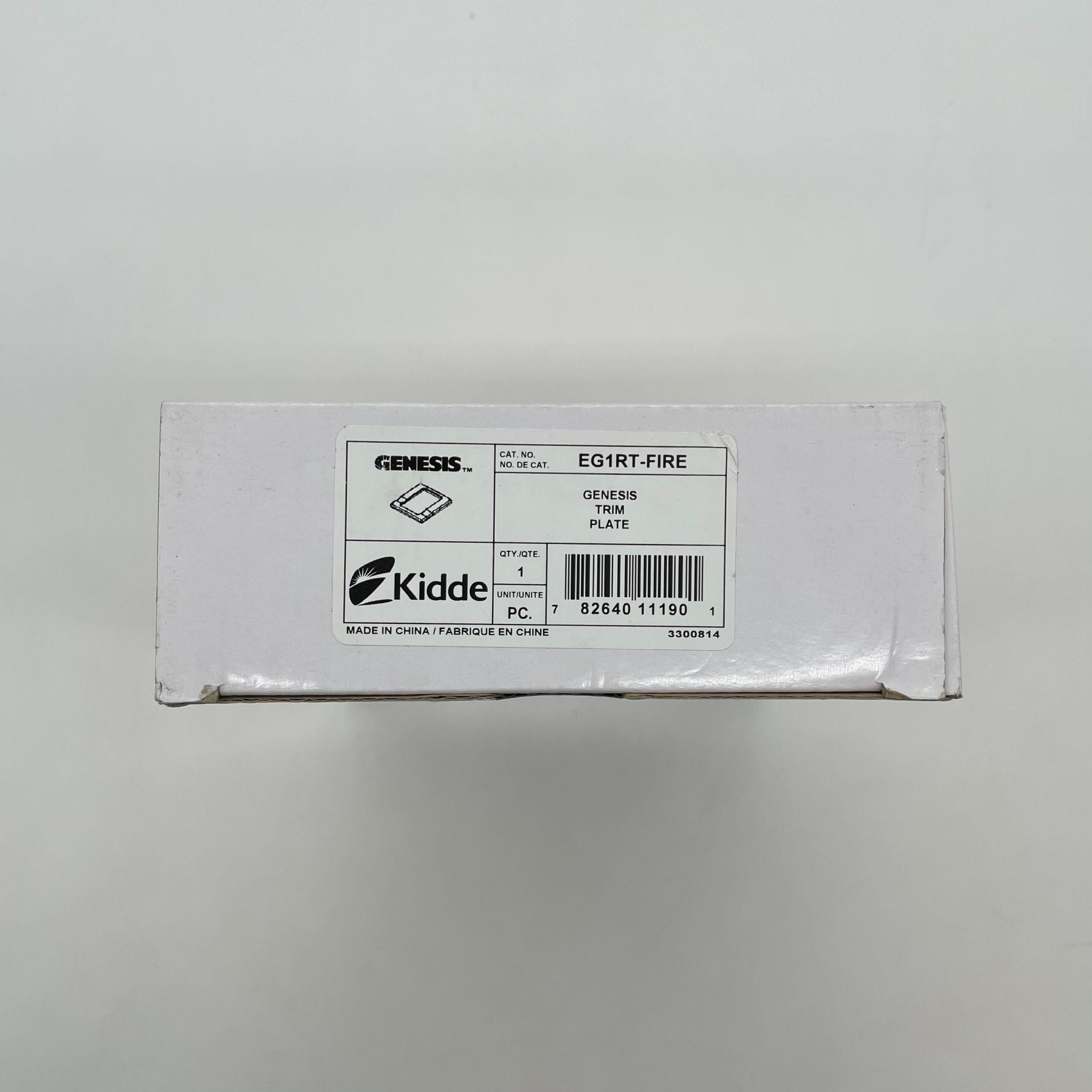 Edwards EG1RT-FIRE horn strobe alarm with red housing and clear lens, designed for fire alert and emergency notification.