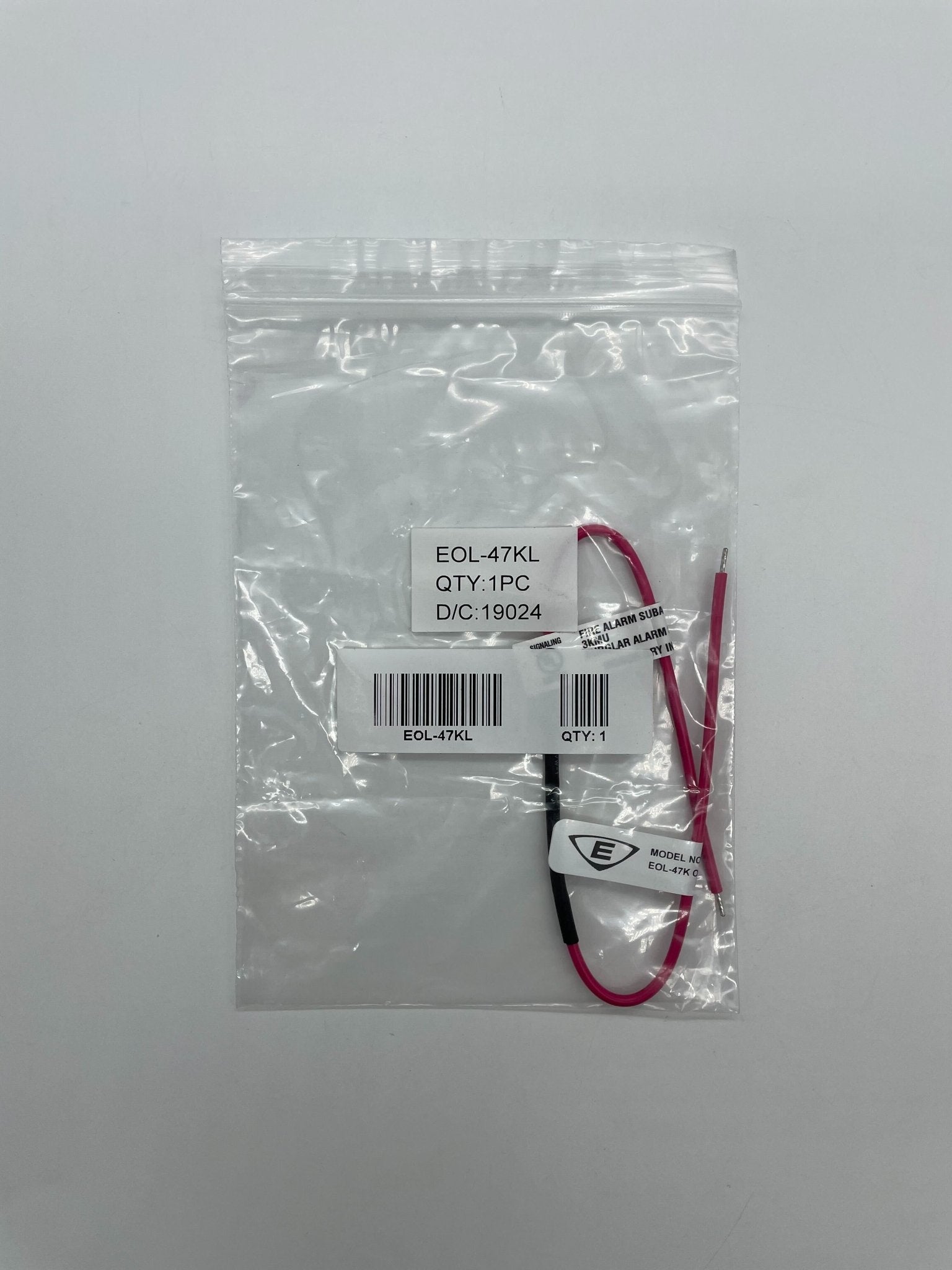 Edwards EOL-47KL EOL resistors mounted on circuit board, showcasing their compact design and connection terminals.